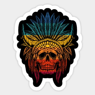 Indian Skull Sticker